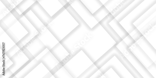 Abstract white background design with layers of textured white transparent material in triangle and squares shapes. White color technology concept geometric line vector white light grey background. © художник