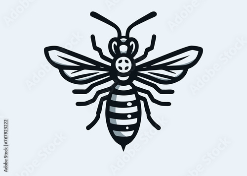 Wasp insect. Logo vector illustration