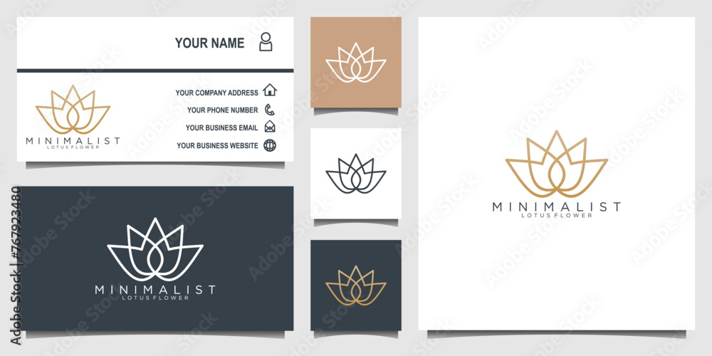  flower logo design. beauty salons, decorations, boutiques, spas, yoga, cosmetic and skin care products. premium business card
