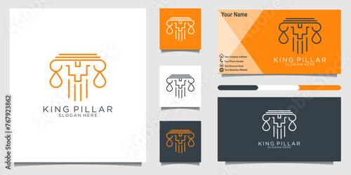 Simple elegant law firm logo collection , justice logo set 