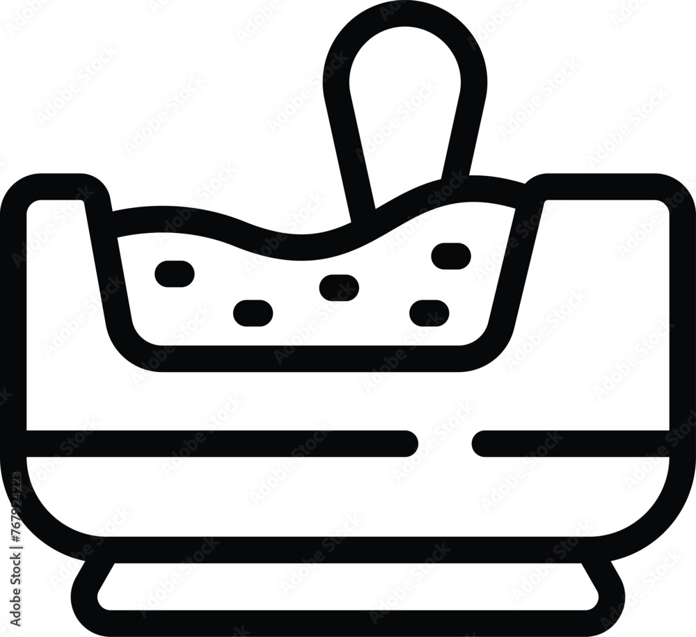 Sand replenishes icon outline vector. Filler material. Animal toilet box Sand replenishes icon outline vector. Filler material. Animal toilet box