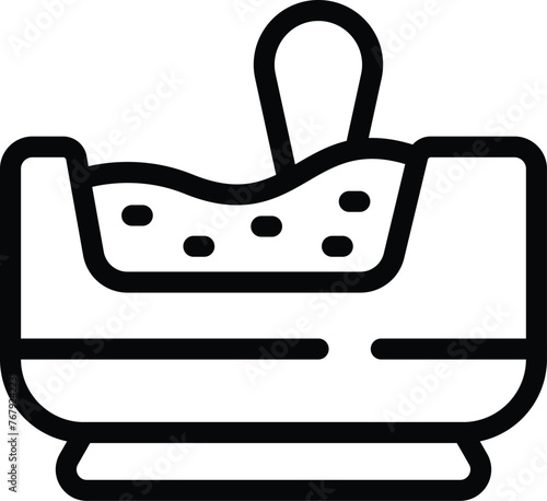 Sand replenishes icon outline vector. Filler material. Animal toilet box