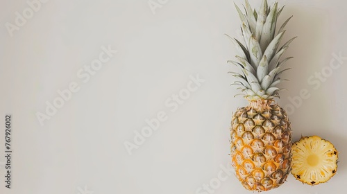 pineapple isolated on a white background professional food shot 