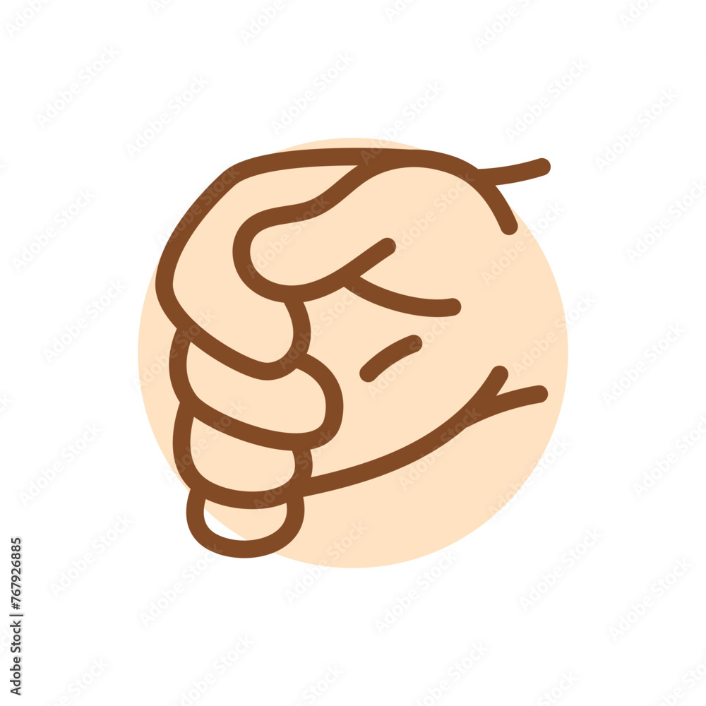 Cartoon gesture line icons set. Character hand. Cartoon gesture line icons set. Character hand.