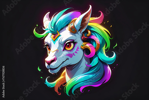 Mythical Spectrum Goat: Vivid Caprine Portrait for Fantasy Artwork.

A vivid portrait of a mythical goat, this caprine figure with rainbow hues is perfect for fantasy artwork, mythical storytelling