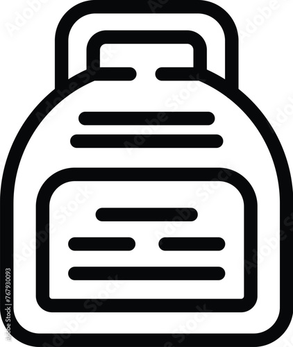 Granular toilet filler icon outline vector. Litterbox absorbent material. Excrement pet sanitize substance