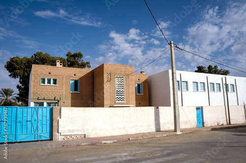 Residential buildings in Tozeur, Tunisia photo