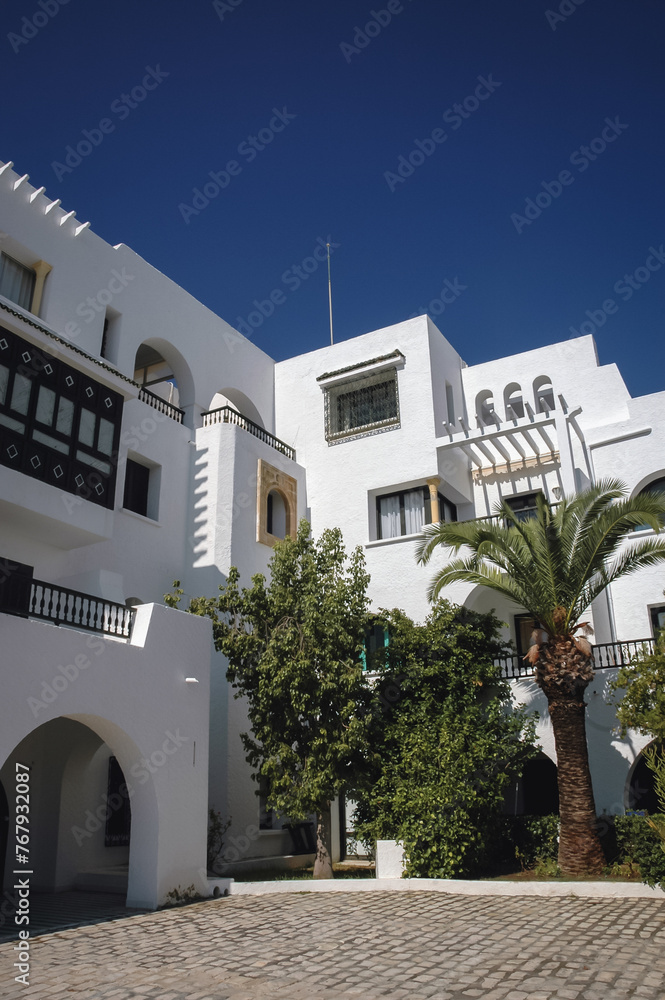 Residential building in Port El Kantaoui tourist complex near Sousse city, Tunisia
