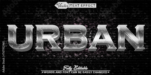 Dark Worn Urban Vector Editable Text Effect Template