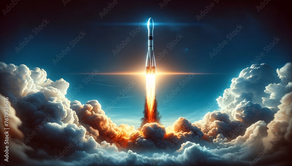rocket launch and space shuttle