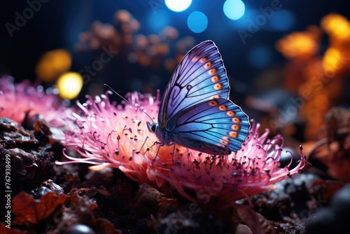 Magic butterfly on lively adventure., generative IA