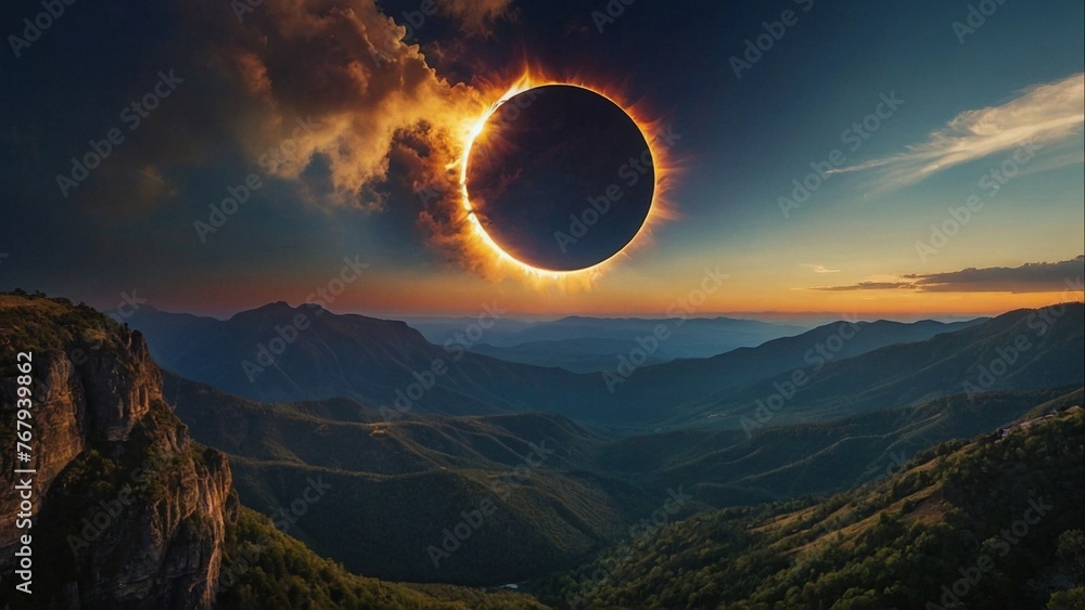 Solar eclipse - obrazy, fototapety, plakaty 