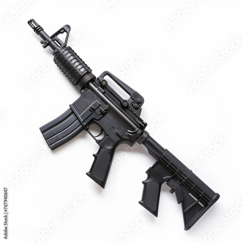 M4 rifle isolated on white background
