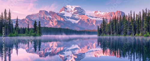 Capture the serene beauty of Mount Shist with its reflection in peak season © Kien