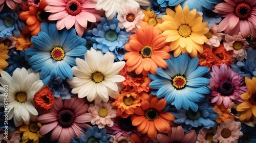 Wallpaper Mural Background with full of colorful flowers. Torontodigital.ca