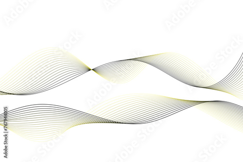 thin lines yellow-black waves for background abstraction2