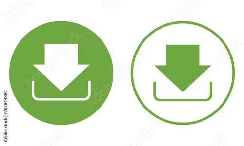 download icon symbol vector.  Download files, applications, documents pictogram on white background. eps 10