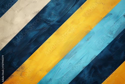 Stylish abstract background with sharp yellow and blue stripes for creative fashion layout