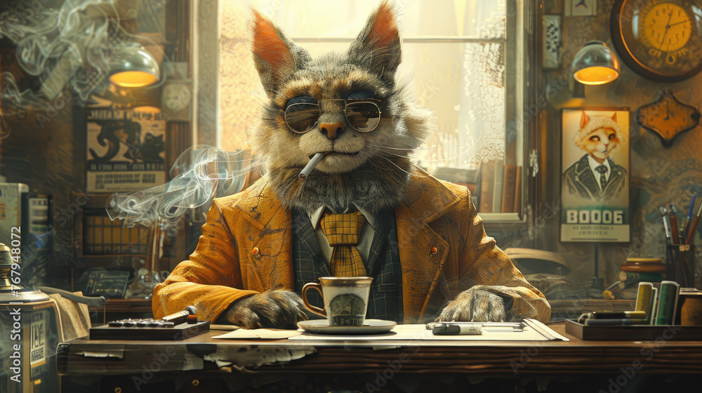 A photograph of animal business-standard. A photograph of animal business-standard.