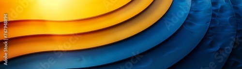 Stylish composition featuring a futuristic vibe with sharp yellow and blue stripes on a creative abstract banner photo