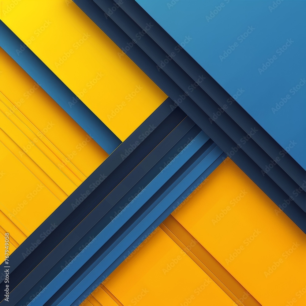 Creative and minimalist abstract banner, sharp yellow and blue stripes, futuristic vibe, for stylish composition Creative and minimalist abstract banner, sharp yellow and blue stripes, futuristic vibe, for stylish composition