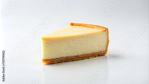 Delicious slice of cheesecake, isolated Perfect dessert for any meal, fresh and sweet