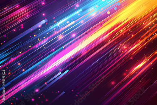 colorful gradient geometric speed line abstract technology background, 