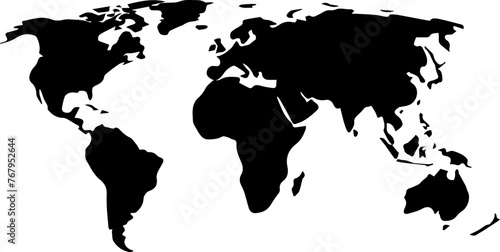 Fototapeta Naklejka Na Ścianę i Meble -  World map vector illustration isolated on white background. classic modern diseign