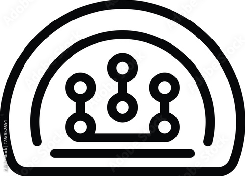 Hallway entrance doormat icon outline vector. Shoes wiping mat. Cozy homecoming accessory