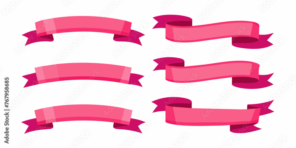 Embrace Hope: Design with Pink Ribbon Vector Banners