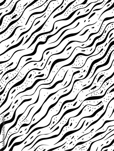 waves pattern black vector © Malgo
