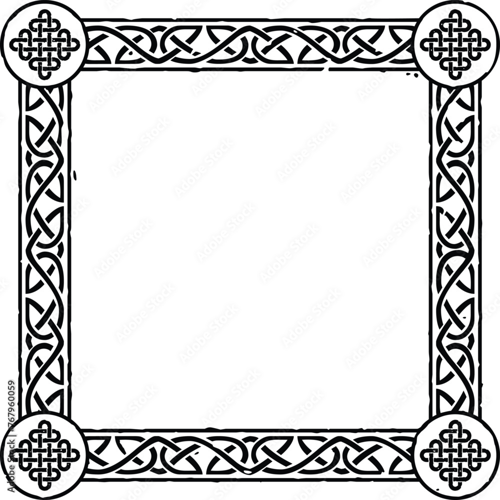 Square Celtic Border Frame - Diamond Knot Square Celtic Border Frame - Diamond Knot