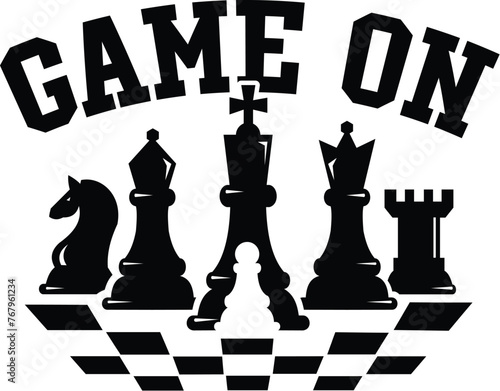 Game On Chess Vector Illustration, Chess Player Quote, Chessmen, Game, Competition