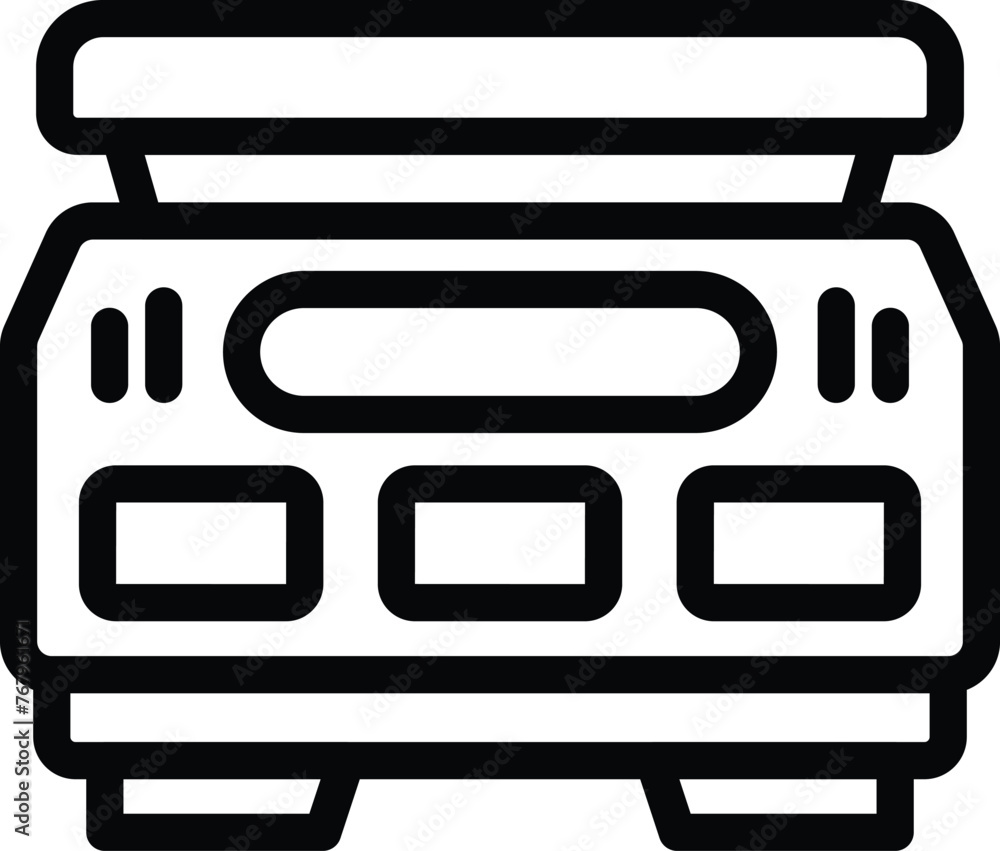 Platform scale icon outline vector. Digital food weighing tool. Culinary measuring appliance Platform scale icon outline vector. Digital food weighing tool. Culinary measuring appliance