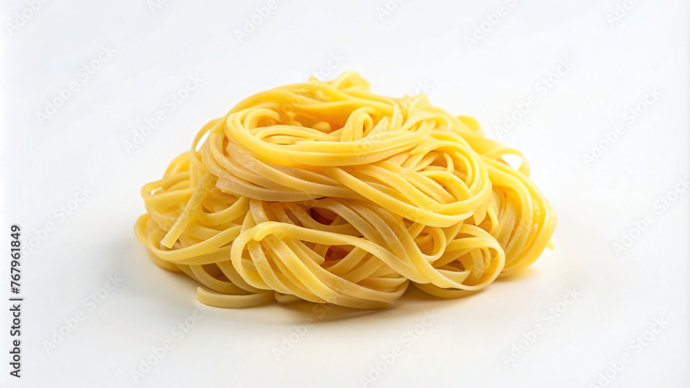 Pasta on white background, uncooked pasta Pasta on white background, uncooked pasta