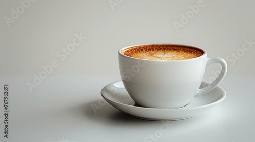 A Cup of Coffee Surrounded by Coffee Beans