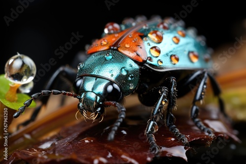 Macro series reveals detailed beauty of ladybug., generative IA © JONATAS