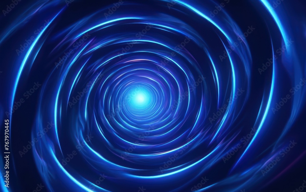 Neon Blue, Energy Waves Flow Neon Blue, Energy Waves Flow