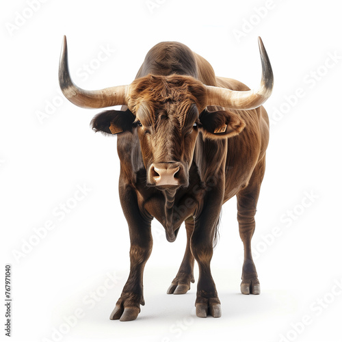 bull isolated on white