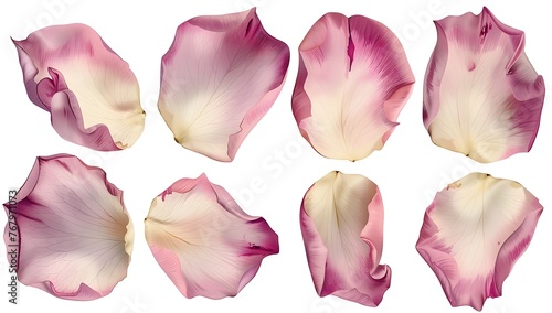 Wallpaper Mural Soft Pink Rose Petals on a white background Torontodigital.ca