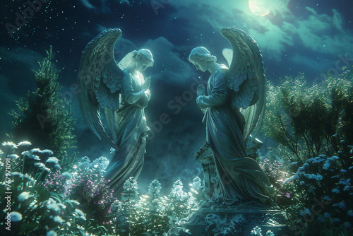 Statue of real angel