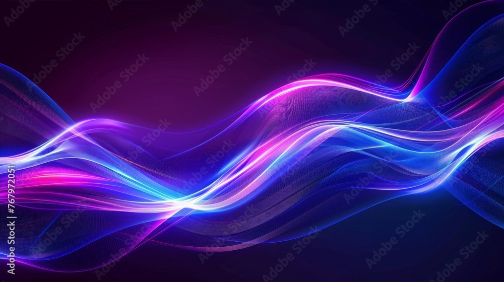 Dark abstract background with glowing wave. Shiny moving lines design element. Dark abstract background with glowing wave. Shiny moving lines design element.