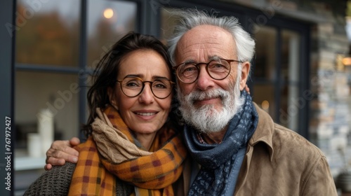 Man and Woman Posing Together
