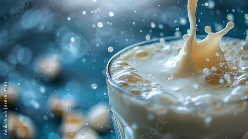 Milk Pouring Into Glass