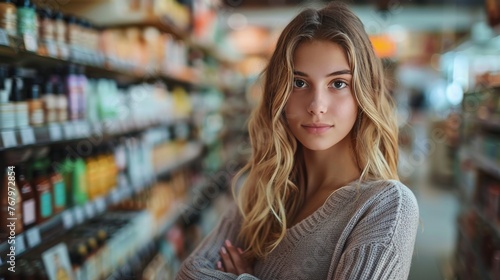 Young Woman Posing for Picture