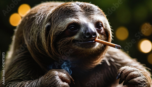 Sloth Smoking