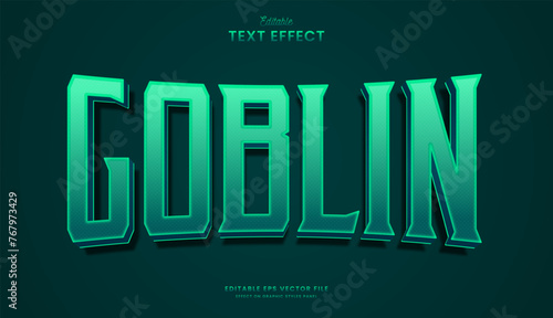 decorative editable green goblin text effect vector design