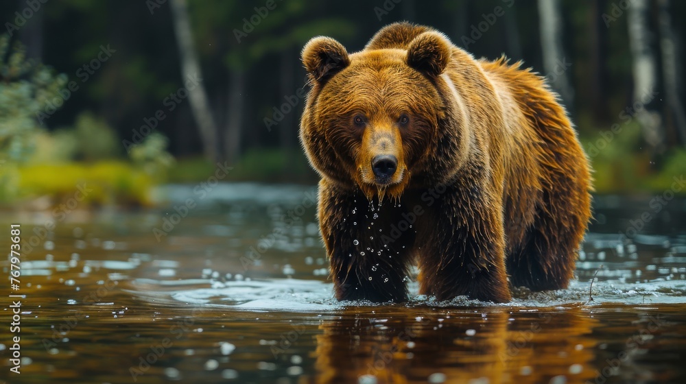 Brown Bear Standing in Water Brown Bear Standing in Water