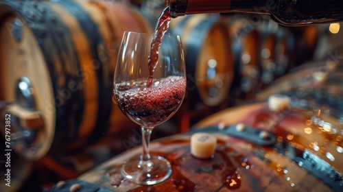 Pouring Wine Into Glass