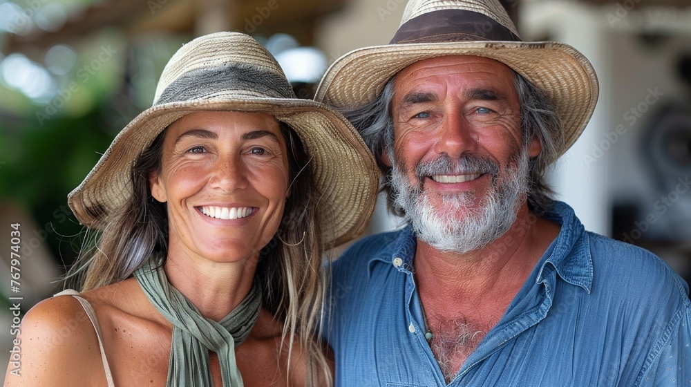 Man and Woman Standing Together